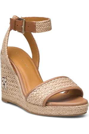 Tommy Hilfiger Th Rope High Wedge Sandal Espadrillos Med Hæl Sandal Beige