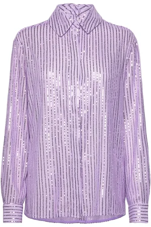 STINE GOYA Sgedel, 2020 Structured Sequins Designers Blouses Long-sleeved Purple