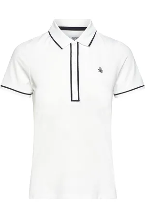 Original Penguin Short Sleeve Veronica Polo Tops T-shirts & Tops Polos White