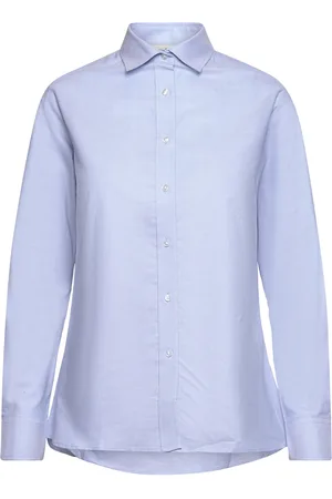 Bruun & Stengade Bs Marie Slim Fit Shirt Tops Shirts Long-sleeved Blue