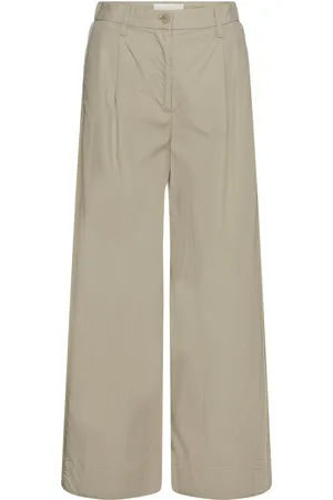 Holzweiler Cyra Trousers Designers Trousers Chinos Khaki Green