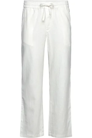 Woodbird Wbeik Linen Pant Bottoms Trousers Linen Trousers White