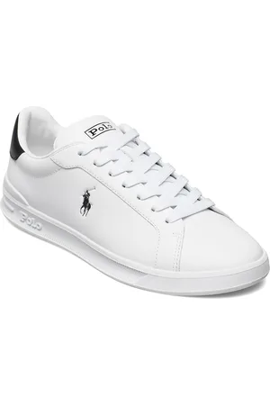 Ralph Lauren Heritage Court Ii Leather Sneaker Designers Sneakers Low-top Sneakers White