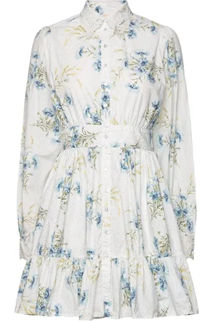 by Ti Mo Poplin Button Down Mini Dress Kort Kjole White