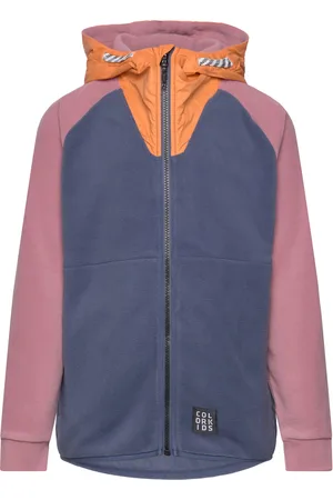 Color Kids Fleece Color Jacket - W. Hood Outerwear Fleece Outerwear Fleece Jackets Multi/patterned