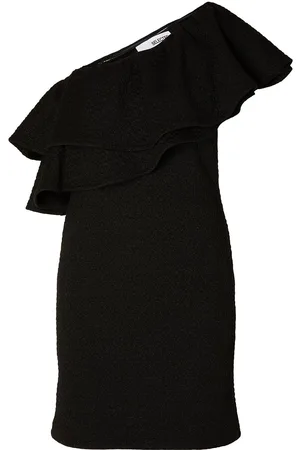 SELECTED Slfirena Shoulder Short Dress Kort Kjole Black