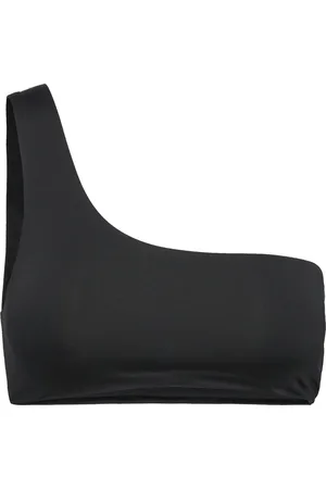 Nike Nike Essential Asymmetrical Bikini Top Sport Bikinis Bikini Tops Bandeau Bikinitops Black