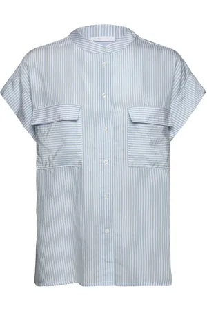 Tamaris Chofu Short Sleeve Blouse Tops Blouses Short-sleeved Blue