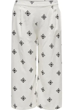 ONLY Carcarisa Caro Linen Bl Culotte Pnt Bottoms Trousers Culottes White