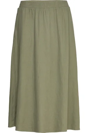Freequent Fqlava-Skirt Knælang Nederdel Green