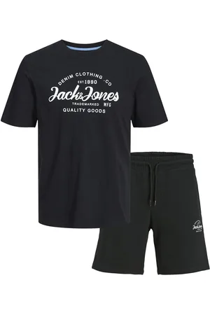 JACK & JONES Jjforest Tee Ss Crew Neck Set Pack Mp Tops T-Kortærmet Skjorte Black Jack & J S