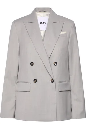 DAY Birger et Mikkelsen Havens - Classic Wool Blend Blazers Double Breasted Blazers Grey