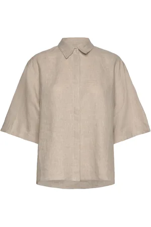 Stylein Stefano Top Tops Shirts Linen Shirts Beige