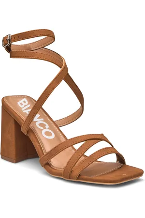 Bianco Biajoyce Sandal Micro Suede Sandal Med Hæl Brown
