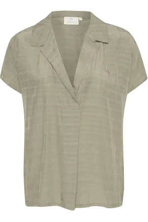 Kaffe Kajuliane Blouse Tops Blouses Short-sleeved Green