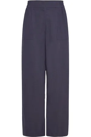 Fiveunits Lineafv Work Bottoms Trousers Wide Leg Navy