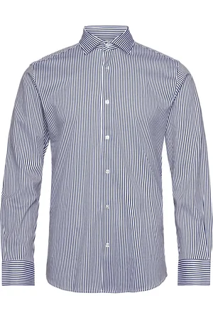 Bruun & Stengade Bs Brady Slim Fit Shirt Tops Shirts Business Navy