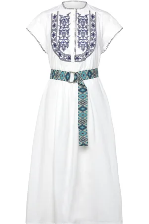 Lollys Laundry Pinjall Maxi Dress Ss Knælang Kjole White