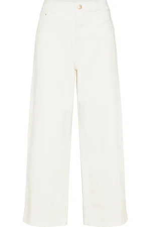 TOM TAILOR Culotte Bottoms Trousers Culottes White