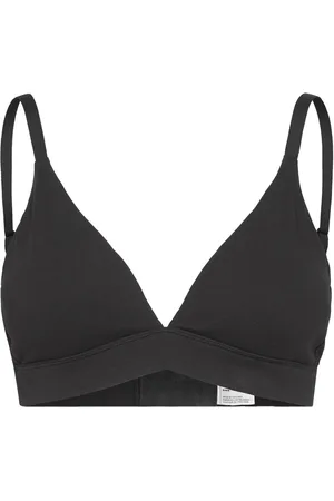 Organic Basics Core Triangle Bralette Lingerie Bras & Tops Soft Bras Bralette Black