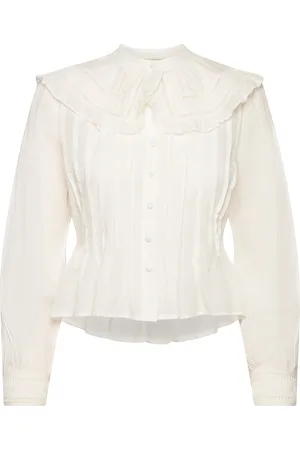 AllSaints Olea Top Tops Blouses Long-sleeved White