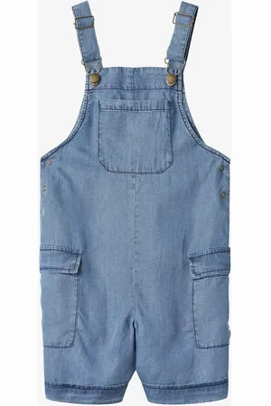 Fliink Hi Short Overall Bottoms Dungarees Blue