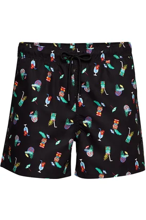 Happy Socks Tiki Soda Swim Shorts Badeshorts Black