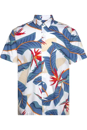 Superdry Hawaiian Shirt Tops Shirts Short-sleeved White