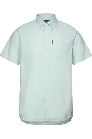 Superdry Vintage Oxford S/S Shirt Tops Shirts Short-sleeved Green