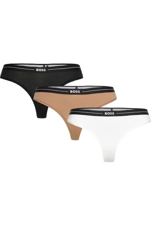 HUGO BOSS 3P Thong G-streng Undertøj Black