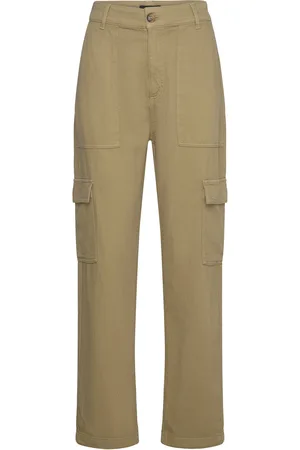 Lindex Trouser Suzette Patch Pocket Bottoms Trousers Cargo Pants Green