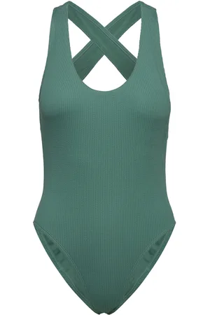 Nike Nike Elevated Essential Pucker Crossback Piece Sport Swimsuits Green