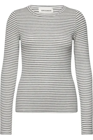 Sofie Schnoor Petriciasw Stripe T-Shirt Long Slee Tops T-shirts & Tops Long-sleeved Grey