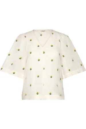 Soaked in Luxury Sldina Top Tops Blouses Short-sleeved White