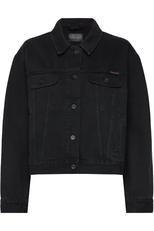 Nudie Jeans Berit Denim Jacket Asphalt Black Jakke Denimjakke Black