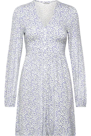 BUBBLEROOM Luella Short Button Dress Kort Kjole Blue