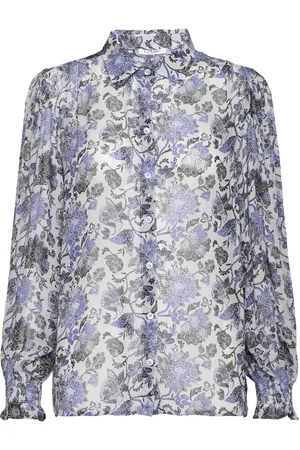 Claire Woman Cwrenette - Shirt Tops Shirts Long-sleeved Blue