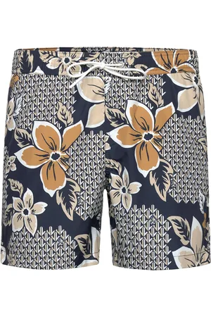 J Lindeberg Banks Floral Swim Trunks Badeshorts Navy