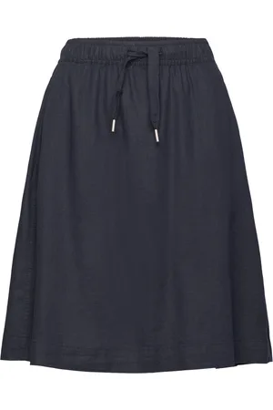 INWEAR Ellieiw Short Skirt Knælang Nederdel Navy