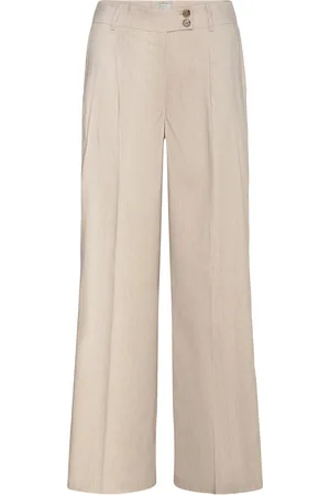 Dante 6 D6Zach Linen Wide Leg Pants Bottoms Trousers Linen Trousers Beige