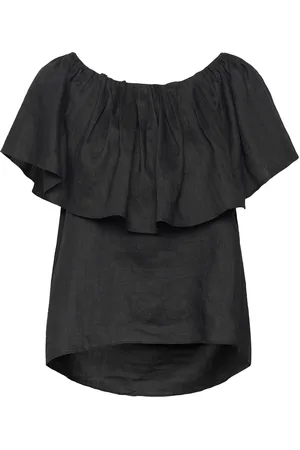 Copenhagen Muse Cmnatuli-Blouse Tops Blouses Short-sleeved Black