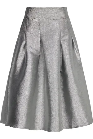Copenhagen Muse Cmsili-Skirt Knælang Nederdel Silver