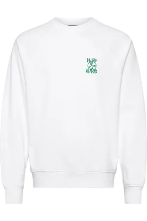 J Lindeberg Callan Printed Crew Tops Sweatshirts & Hoodies Sweatshirts White