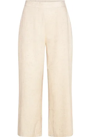 FRANSA Frjuna Cu 1 Bottoms Trousers Straight Leg Beige