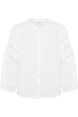 Karen by Simonsen Ommikb Blouse Tops Blouses Long-sleeved White