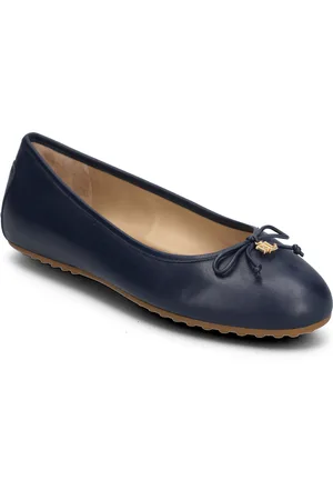 Ralph Lauren Jayna Nappa Leather Driver Flat Ballerinasko Ballerinaer Navy