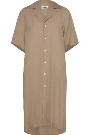 Hope Cherry Dress Mid Beige Designers Knee-length & Midi Beige
