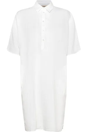 Mos Mosh Mmlowana Linen Dress Knælang Kjole White