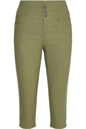 FRANSA Frzalin 12 Ca Bottoms Trousers Capri Trousers Green