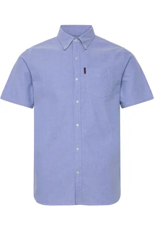 Superdry Vintage Oxford S/S Shirt Tops Shirts Short-sleeved Blue